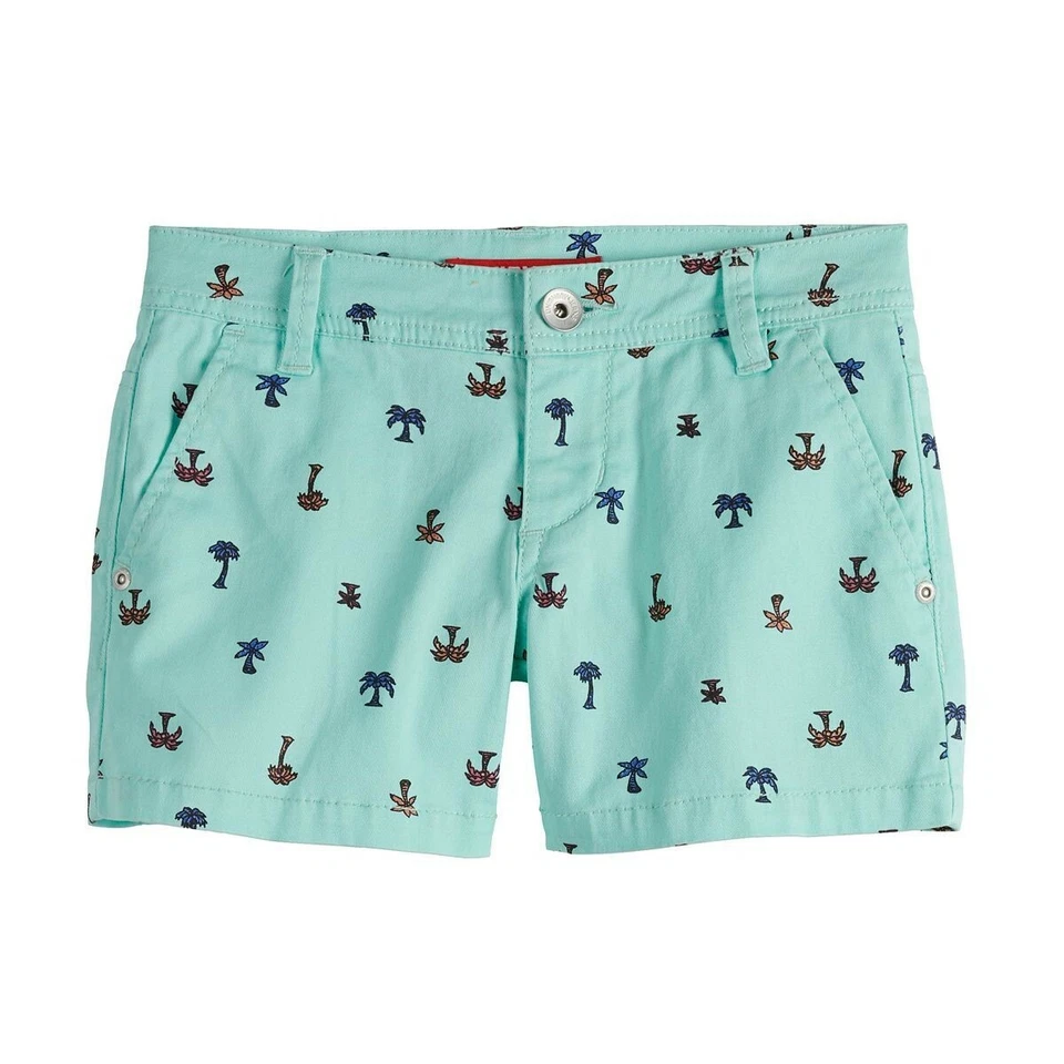 Pantalones Cortos Chinos Estampados UNIONBAY Palm Niña Talla 8 Azul Nuevos con Etiquetas #45C ~ Playa, Verano Foto 1 de 1