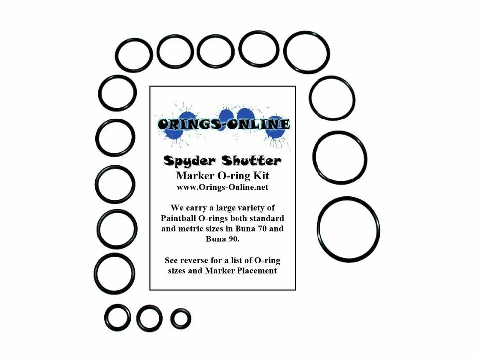 ORINGS-ONLINE Spyder Shutter Paintball Marker O-ring Oring Kit x 4 rebuilds / kits