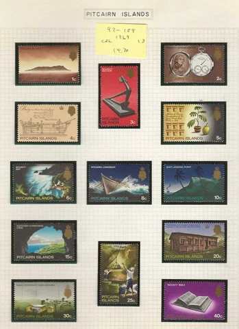 PITCAIRN ISLANDS...Sc #97-109 (Cpl Set)...Mint NH...13 Diff...1969...SCV $14.70 Cover