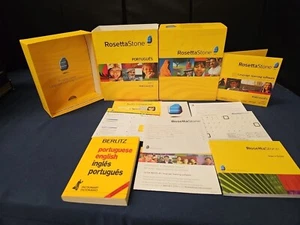 Rosetta Stone Portuguese Brazil Level 1 Complete Box Set + Dictionary - Picture 1 of 12