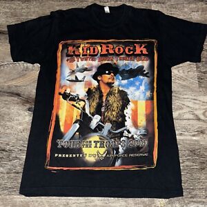 Kid Rock 2009 Tour for Troops Medium Concert T SHIRT Twisted Brown Trucker Band