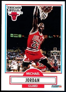 1990 FLEER #26 MICHAEL JORDAN NBA BASKETBALL CHICAGO ICONIC DUNK - Picture 1 of 2