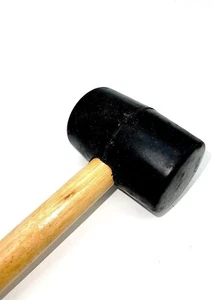 Gummihammerhammer Holzschaftgriff Campingpflaster Bauwerkzeug 12oz - Bild 1 von 6