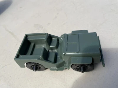 Tim-Mee Toys USA, Vintage Willys Jeep, Playset Army Vehicle, Green Plastic - Image 1 of 4
