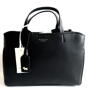 RADLEY Newhaven Road Black Leather Medium Multiway Grab Bag - New - RRP £239 - Picture 1 of 9