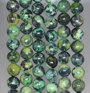 10 MM SCHWARZ GRÜN CHRYSOPRAS EDELSTEIN RUND LOSE PERLEN 15,5 ZOLL - Bild 1 von 4