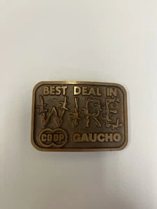Barbed Wire Belt Buckle Gaucho Farmer Coop Rancher Vintage Western Wear - Picture 1 of 3