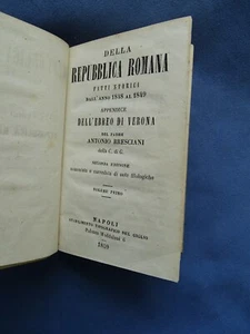 BRESCIANI-DELLA REPUBBLICA ROMANA-FATTI STORICI-APPENDICE DELL'EBREO DI VERONA.. - Picture 1 of 4