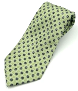 Nautica 100% Silk Men's Neck Tie Light Green Geometric Blue Floral 3.5W 58L - Picture 1 of 9