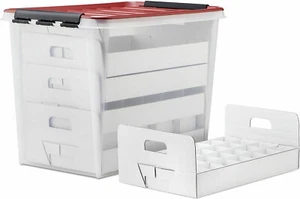 Aufbewahrungsbox Kunststoffbox Christbaumkugeln Weihnachtskugel Weihnachten Deko - Bild 1 von 8