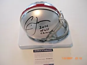 CARDALE JONES OHIO STATE BUCKEYES 2014 CHAMPS PSA/DNA/COA SIGNED MINI HELMET - Picture 1 of 1