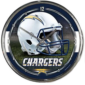NFL Los Angeles Chargers Chrome WinCraft Wall Clock 12 Inch