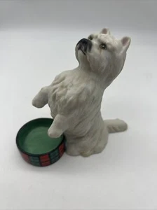 Estatuilla de perro Franklin como nuevo escultura vintage West Highland White Terrier 1987 - Imagen 1 de 8