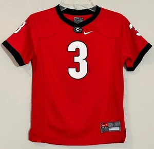 Camiseta de fútbol Nike Georgia Bulldogs niños talla 7 #3 UGA niños pequeños camisa roja - Imagen 1 de 9