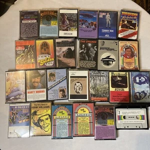 Lot 25 Vtg Cassette Tapes-Country,50s,rock,etc - Imagen 1 de 5