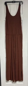 Athleta Tank Jumpsuit Jersey orange Schlitz Bein Active Athleisure Stretch Gr. 6 - Bild 1 von 12