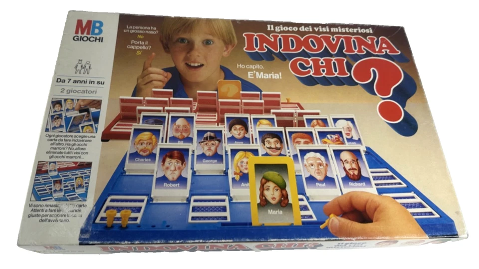 INDOVINA CHI? GIOCO IN SCATOLA MB GIOCHI COMPLETO 1986 VINTAGE - Immagine 1 di 4