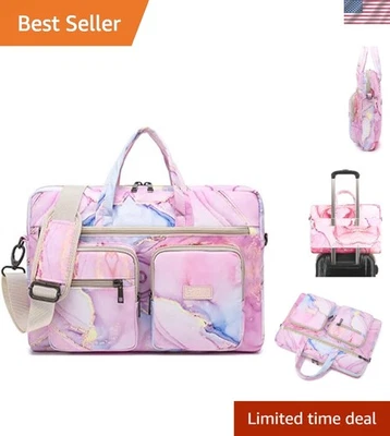 Розовый мрамор водонепроницаемый и ударопрочный ноутбук наплечная сумка для 14-16-дюймовых ноутбуков - Изображение 1 из 4