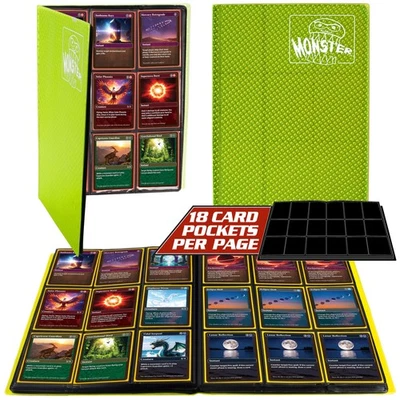 Carpeta de 9 Bolsillos para Tarjetas Coleccionables-Álbum Amarillo Holofoil con Bolsillos Laterales de Carga, An... Foto 1 de 4