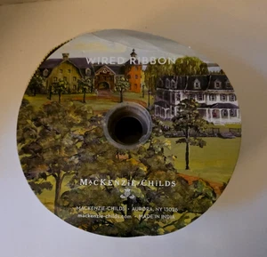 Brand New Sealed Mackenzie Childs Courtley Check Filigree 2.5" Ribbon 10 Yards - Picture 1 of 8