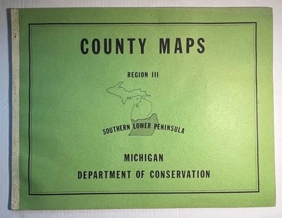 Vtg Maps Book Michigan County Conservation Southern Lower Peninsula 1960's - Image 1 of 4