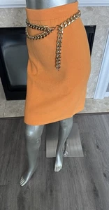 St. John COLLECTION Marie grau SANTANA STRICK Bleistiftrock 12 STARBURST orange - Bild 1 von 8