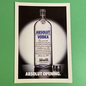 Cartolina pubblicitaria vintage Absolut vodka Promocard n 253 Absolut Opening - Bild 1 von 5
