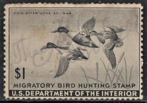 RW12 Migratory Bird Hunting Stamp (Duck Stamp) Used - Picture 1 of 2