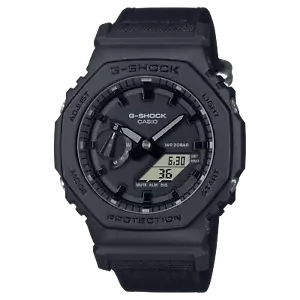 Orologio Uomo Casio G-Shock Analogico Digitale Nylon Nero GA-2100BCE-1A - Foto 1 di 5