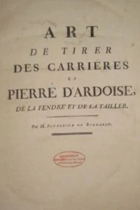 Art de tirer des carrières la pierre d'ardoise, de la fendre et - Picture 1 of 1