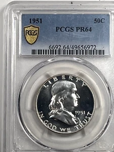 1951 Franklin Half : PCGS PR64 - Picture 1 of 4