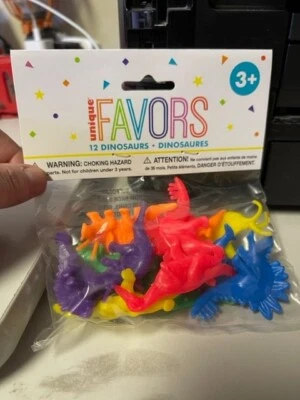 Уникальный многоцветный 12 карат. Динозавры вечеринки Favors вечеринки поставки новый!!! - Изображение 1 из 2