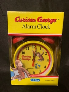 Orologio Curious George Vintage 1998 Giallo Doppia Campana Sveglia Schylling Nuovo con scatola omaggio S/H - Foto 1 di 8