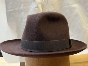 Christys' Foldaway Trilby in Sable Brown. 100% Fur Felt Ideal for pocket or tube - Picture 1 of 12