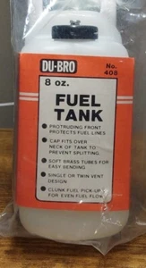 Tanque de combustible cuadrado DU-BRO 8 OZ #408 NISP - Imagen 1 de 3