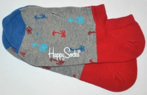 Happy Socks All Gender Gray With Palm Trees Socks No Show - Picture 1 of 1