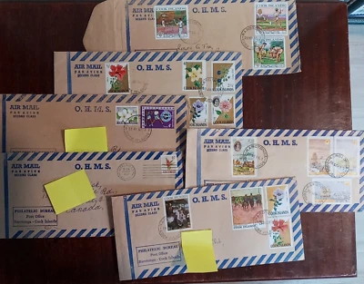 Cook Island, Canadá, 1967 - 1969 Cubierta de correo aéreo con cancelaciones, lote de 6, 1516 Foto 1 de 4