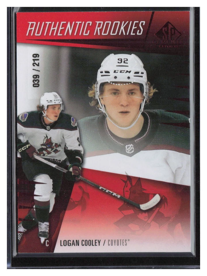 Logan Cooley 2023-24 SP Game Used Authentic Rookies /219 #229 Arizona Coyotes - Image 1 of 2