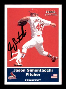 2002 Fleer Tradition - Jason Simontacchi - On Card Autograph