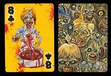 1 x playing card Rob Sacchetto Everyday Zombies cooking 8 of Clubs ZT34