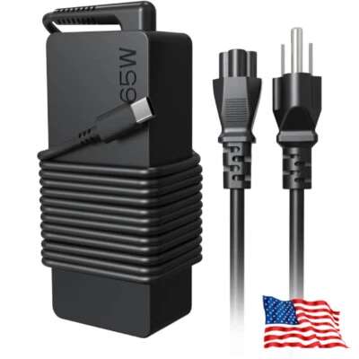 65W Laptop Charger Type-C USB-C AC Adapter for Acer/Lenovo/Dell/HP Computer X360 - Image 1 of 4