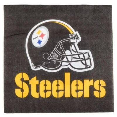 Creative Converting Pittsburgh Steelers 2 Ply Luncheon Napkins 12 Packs Of 16 - Image 1 of 2