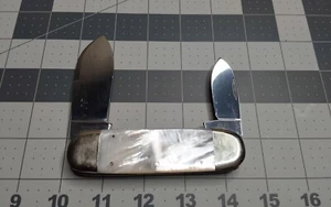 Bulldog Brand 2 Blade Folding Knife Sunfish Elephants Toe 1 of 4 Mother of Pearl - Picture 1 of 10