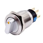 19Mm Stainless Steel Rotary Switch On Off Waterproof 1No 1Nc 36V Led Indicator