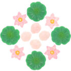  12 Pcs Micro Landscape Lotus Resin Fish Tank Decor Lilies Pad Ornaments