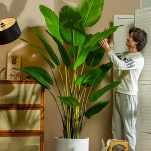 Tropical Large Fake Plant Artificial Palm Faux Banana Tree Home Decoration - Picture 1 of 11