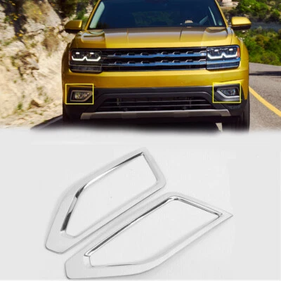 1 par de molduras de marco de luz antiniebla delantera nuevas para Volkswagen Atlas 2018-2020 Foto 1 de 4