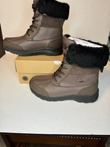 UGG boots Adirondack Faux Fur Lined Combat Boots Brown Size 9 - Picture 1 of 8