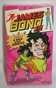 JAMES BOND JR Episode 2 A Race Against Disaster VHS TAPE 1991 Cartoon NEW - Imagen 1 de 2