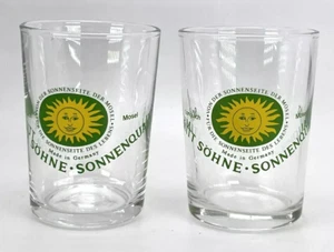 Vintage Set of 2 - Shot Glasses Schmitt Söhne Sonnenqualität West Germany Sun - Picture 1 of 15